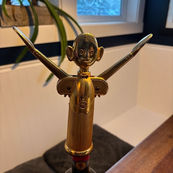 Vintage 1983 metal gold tone Pierre the Sommelier corkscrew, made in Italy - Picture 5 of 11